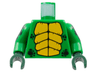 Torso with Bright Light Orange Large Scales and Black Small Scales Pattern / Green Arms with Black Scales Pattern / Dark Green Hands