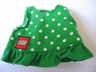 Duplo, Doll Cloth Dress with White Dots Pattern
