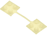 Hinge Coupling Nylon - Two Connected 2 x 2 Plates