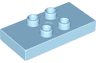 Duplo Tile, Modified 2 x 4 x 1/2 (Thick) with 4 Center Studs