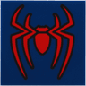 Tile 4 x 4 with Red Spider with Black Outlines Pattern