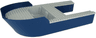 Boat, Hull Giant Bow 40 x 20 x 7 with Light Bluish Gray Top (18913 / 18912)