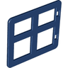 Duplo Door / Window Pane 1 x 4 x 3 with 4 Different Size Panes Square Corners