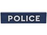 Tile 1 x 4 with White 'POLICE' with Black Outline Pattern