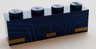 Brick 1 x 4 with Superman Abs Muscle with Gold Belt Pattern