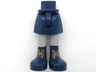 Mini Doll Hips and Skirt with Molded Light Bluish Gray Legs and Printed Dark Blue Boots with Gold Laces Pattern - Thin Hinge