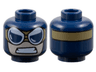 Minifigure, Head Balaclava with Light Nougat Face, Gritted Teeth, Goggles with Dark Tan Strap Front and Back Pattern