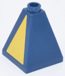 Slope 75 2 x 2 x 2 Quadruple Convex with Yellow Triangle on One Side Pattern