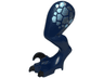 Dinosaur Leg Large (Rear) Raptor Left with Black Pin with Black Claws and Metallic Light Blue Scales Pattern