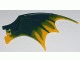 Dragon Wing 19 x 11 with Bar Hole and 2 Pin Holes with Marbled Bright Light Orange Trailing Edge Pattern