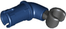 Arm with Technic Pin with Black Hand