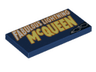 Tile 2 x 4 with 'FABULOUS LIGHTNING McQUEEN' and Exhaust Pipes in Right Corner Pattern