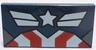 Tile 2 x 4 with Star, Red and White Stripes and Dark Bluish Gray Triangles Pattern (BrickHeadz Captain America Torso)
