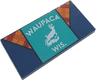 Tile 2 x 4 with Vest with Bright Light Orange and Dark Red Plaid Triangles, Dark Turquoise Square with White Deer and 'WAUPACA WIS.' Pattern (BrickHeadz Dustin Torso)