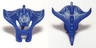Minifigure, Headgear Head Cover, Manta Ray with White Pattern