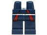 Hips and Legs with Dark Red Lined Coattails Pattern