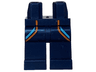 Hips and Legs with Orange and Medium Azure Wetsuit Stripes Pattern