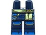 Hips and Legs with Bright Light Yellow Sash, Blue Armor Plates, Knee Pads, Toes, Gold Trim Pattern