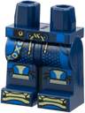 Hips and Legs with Blue Sides, Lanyard and Dots, Bright Light Yellow Laces, 'XOXO', and Toes Pattern