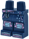 Hips and Legs with Metallic Pink and Metallic Light Blue Belt, Trim, Triangles, Knee Pads and Boot Tips Pattern