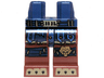 Hips and Reddish Brown Legs with Dark Blue Loincloth, Belt, Gold Lion Knee Pad and Dark Tan Claws Pattern
