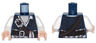 Torso PotC Brocade Vest with White Open Shirt over Tan Chest with Belts and Red and White Sash Pattern / White Arms / Light Nougat Hands