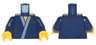 Torso Robe with Sand Blue Trim and Mud Splotches Pattern / Dark Blue Arms / Yellow Hands