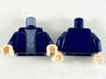 Torso Jacket with Silver Zipper and Sand Blue Shirt Pattern / Dark Blue Arms / Light Nougat Hands