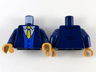 Torso Suit Jacket, White Shirt, Yellow Tie and Blue Vest Pattern / Dark Blue Arms / Medium Nougat Hands