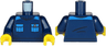 Torso Turtleneck Sweater with Blue Pockets and Silver Anchor Pattern / Dark Blue Arms / Yellow Hands
