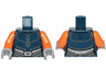 Torso SW Ahsoka Jumpsuit with Silver Belt Pattern / Orange Arms / Light Bluish Gray Hands