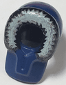 Minifigure, Headgear Hood Fur-lined with White, Dark Bluish Gray and Brown Fur Pattern