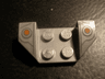 Vehicle, Mudguard 2 x 4 with Flared Wings with Orange Dots and Dark Gray Lines Pattern