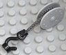 Duplo Winch Drum Narrow High with Dark Bluish Gray Thick Rope and Black Thin Hook Rotating with Stud Holder