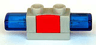 Duplo Siren with Light and Sound, 1 x 2 Base with Red Button and Trans-Dark Blue Light Covers