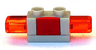 Duplo Siren with Light, 1 x 2 Base with Red Button and Trans-Orange Light Covers