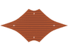 Cloth Sail 44 x 22 Jabba's Sail Barge with Dark Brown Lines Pattern