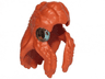 Minifigure, Hair Female Long Wavy with Braids with Molded Hard Plastic Trans-Light Blue Ring Pattern - Flexible Rubber