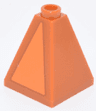 Slope 75 2 x 2 x 2 Quadruple Convex with Orange Triangle on One Side Pattern