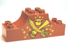 Duplo, Brick 2 x 6 x 2 Arch Inverted Double with Crossed Scimitar and Scroll, Pot of Gold, and Sparkles Pattern