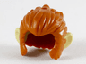 Minifigure, Hair and Sideburns, Swept Back with Molded Tan Ears Pattern