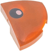 Slope, Curved 2 x 2 x 2/3 Corner Round with White Circle on Black Oval Pattern Model Left Side (Fortnite KIT Cat Eye)