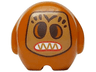 Minifigure, Utensil Pillow Plush Toy with Kakamora with Dark Brown Eyes and Face Paint, Dark Tan Mask, Pointed White Teeth and Red Mouth Pattern