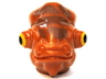 Minifigure, Head, Modified SW Mon Calamari with Large Reddish Brown Skin Texture and Yellow and Black Eyes Pattern