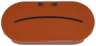 Tile, Round 2 x 4 Oval with Black Curved Line Frown and Dark Brown Nostrils Pattern (Super Mario Sumo Bro Lower Face)