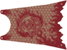 Cloth Cape with 4 Holes and Tattered Edge, Large Buildable Figures with Dark Red Scale Armor Lines, Flames, and Ninjago Logogram Letter K Pattern