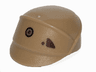 Minifigure, Headgear Cap, SW Imperial Officer with Silver and Black Code Disk and Dark Brown Stains Pattern