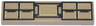 Tile 1 x 4 with Black and Gold Rectangles Pattern (BrickHeadz Batman (Batman v Superman) Utility Belt)