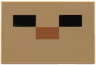 Tile 2 x 3 with Black and Medium Brown Rectangles Pattern (Minecraft Baby Husk Face)