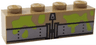 Brick 1 x 4 with Lime Slime and Light Bluish Gray Belt and Zipper Pattern (BrickHeadz Peter Venkman Abdomen)